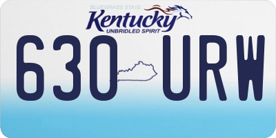 KY license plate 630URW