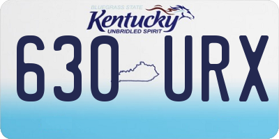 KY license plate 630URX