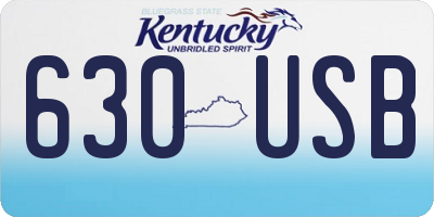 KY license plate 630USB