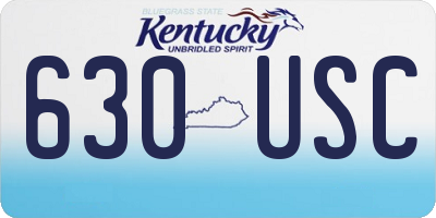 KY license plate 630USC