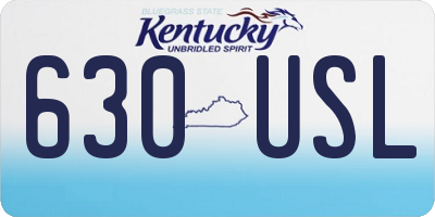 KY license plate 630USL