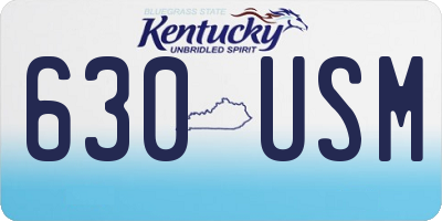KY license plate 630USM