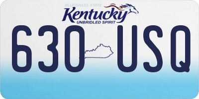 KY license plate 630USQ
