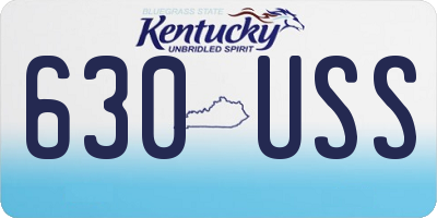 KY license plate 630USS