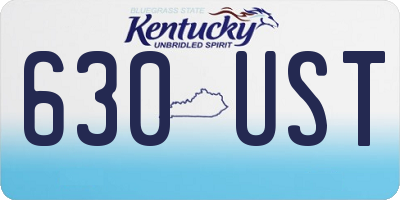 KY license plate 630UST
