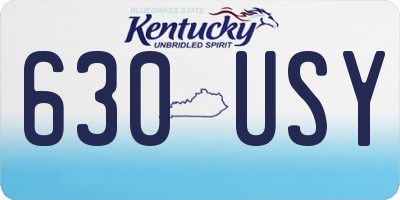 KY license plate 630USY