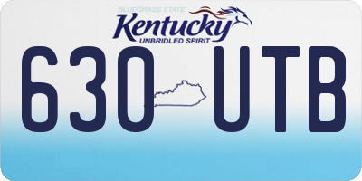KY license plate 630UTB