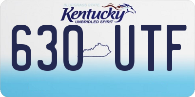 KY license plate 630UTF