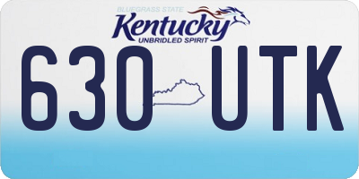 KY license plate 630UTK