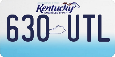 KY license plate 630UTL
