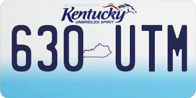 KY license plate 630UTM