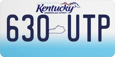 KY license plate 630UTP