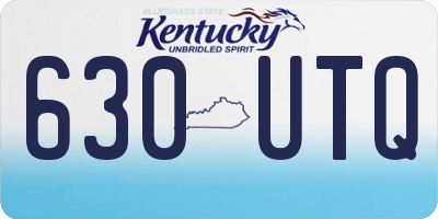 KY license plate 630UTQ