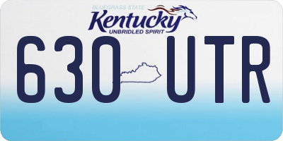 KY license plate 630UTR