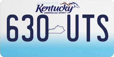 KY license plate 630UTS