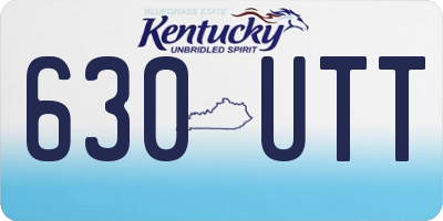 KY license plate 630UTT