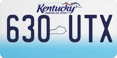 KY license plate 630UTX