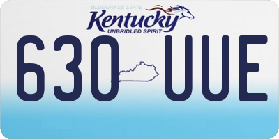 KY license plate 630UUE