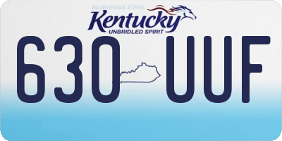 KY license plate 630UUF