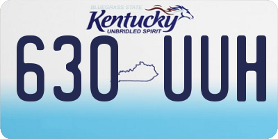 KY license plate 630UUH
