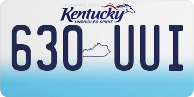 KY license plate 630UUI