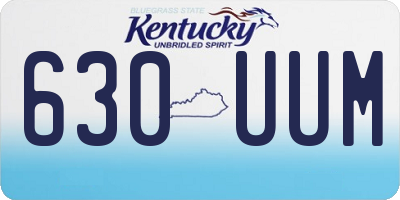KY license plate 630UUM