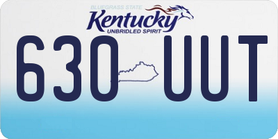 KY license plate 630UUT