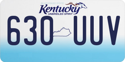 KY license plate 630UUV