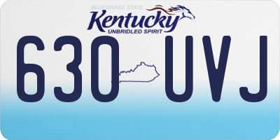 KY license plate 630UVJ