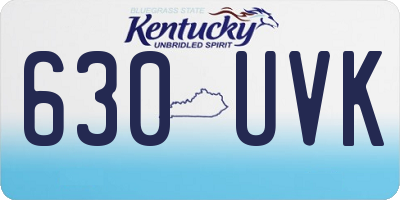 KY license plate 630UVK