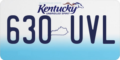 KY license plate 630UVL