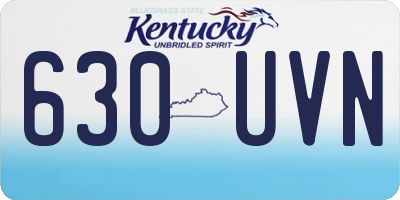 KY license plate 630UVN