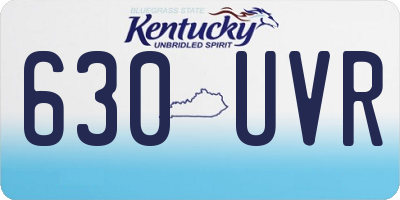 KY license plate 630UVR