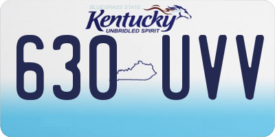 KY license plate 630UVV