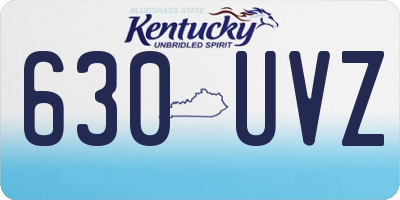 KY license plate 630UVZ