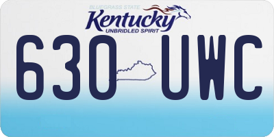 KY license plate 630UWC