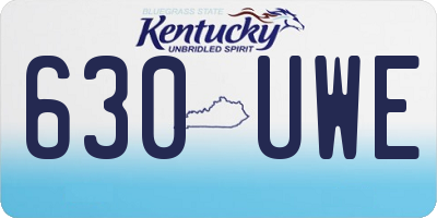 KY license plate 630UWE