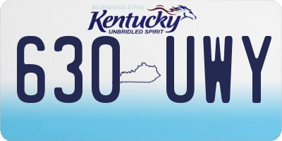KY license plate 630UWY