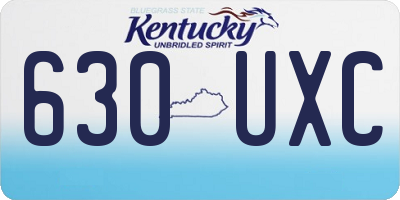 KY license plate 630UXC