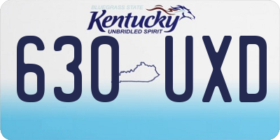 KY license plate 630UXD