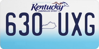 KY license plate 630UXG