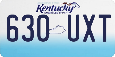 KY license plate 630UXT