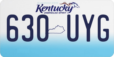 KY license plate 630UYG