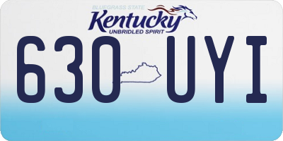 KY license plate 630UYI