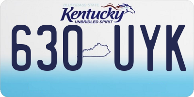 KY license plate 630UYK