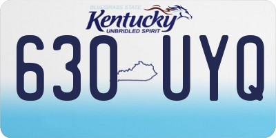 KY license plate 630UYQ
