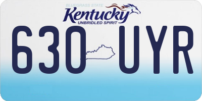 KY license plate 630UYR