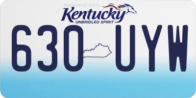 KY license plate 630UYW