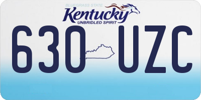KY license plate 630UZC
