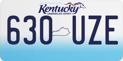 KY license plate 630UZE